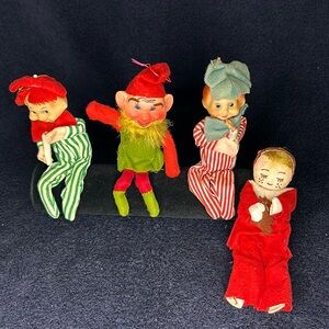 Elf on the Shelf, 4 vintage from the 1950’s.